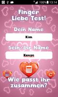 Finger Liebe Test Plakat