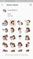 LoveBirds Couple WhatsApp Sticker Affiche