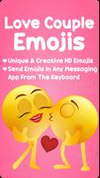 Love Couple Emoji Sticker Keyb poster