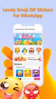 Poster Lovely Emoji GIF Stickers For WhatsApp