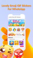 Lovely Emoji GIF Stickers For WhatsApp ポスター