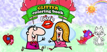 Glitter Heart Love Coloring