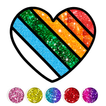 Glitter Heart Love Coloring 아이콘