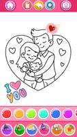 Glitter Heart Love Coloring Poster