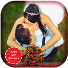 Kiss me love Gif Stickers أيقونة