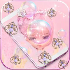 Pink Girl Theme Princess Dream アプリダウンロード