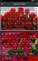 Lovely Red Rose Keyboard Affiche