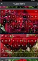 Lovely Red Rose Keyboard capture d'écran 1