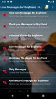 Love Messages for Boyfriend - Romantic Love sms capture d'écran 2
