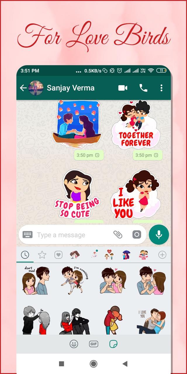 Romantic Love Stickers For Whatsapp Wastickerapps For Android