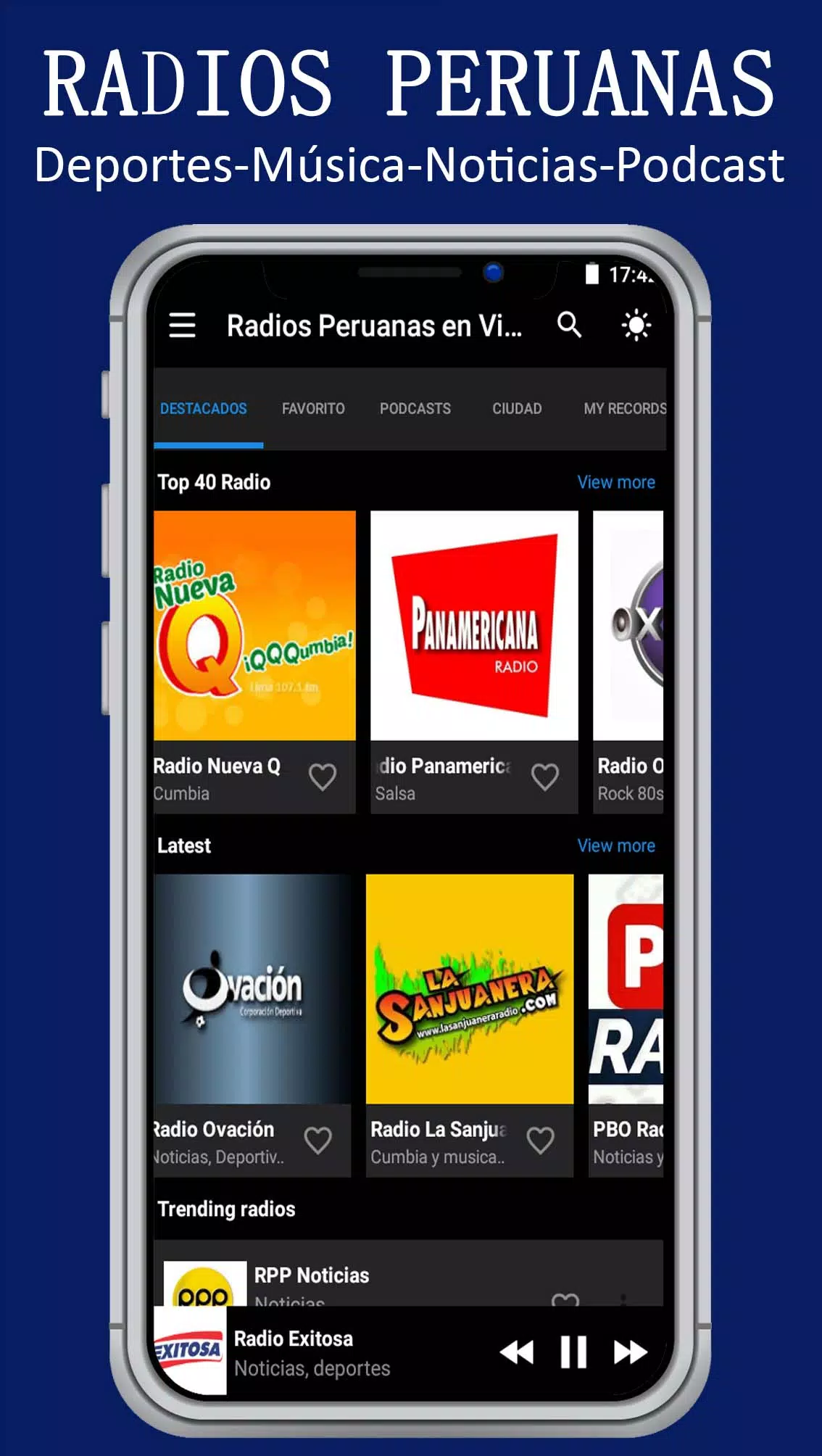 Descarga de APK de Radios Peruanas en Vivo Gratis para Android