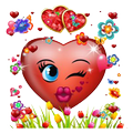 3D Autocollants d'amour