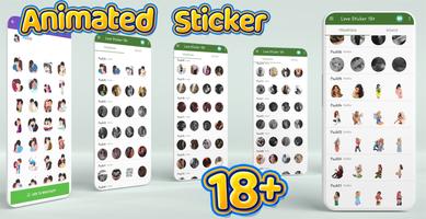 18+ Animated Love Stickers Affiche