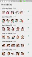 Cute Couple Love Stickers تصوير الشاشة 1