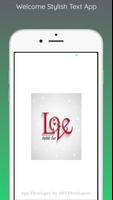 Love Stylish Text Affiche