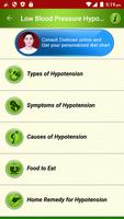 Low Blood Pressure Diet Tips poster