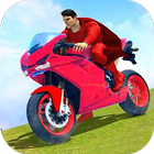 Superhero Bike Stunt Games 3D simgesi