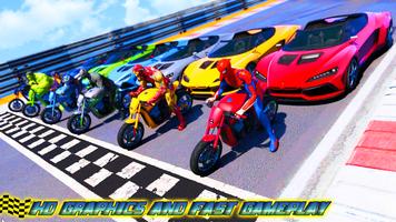 1 Schermata Superhero Bike Stunt Games 3D