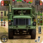 Jeu de camion cargo de l'armée icône