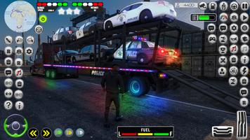 Police Car Cargo Truck Game Affiche