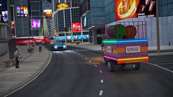 City rickshaw cargo Jeux 3d Affiche