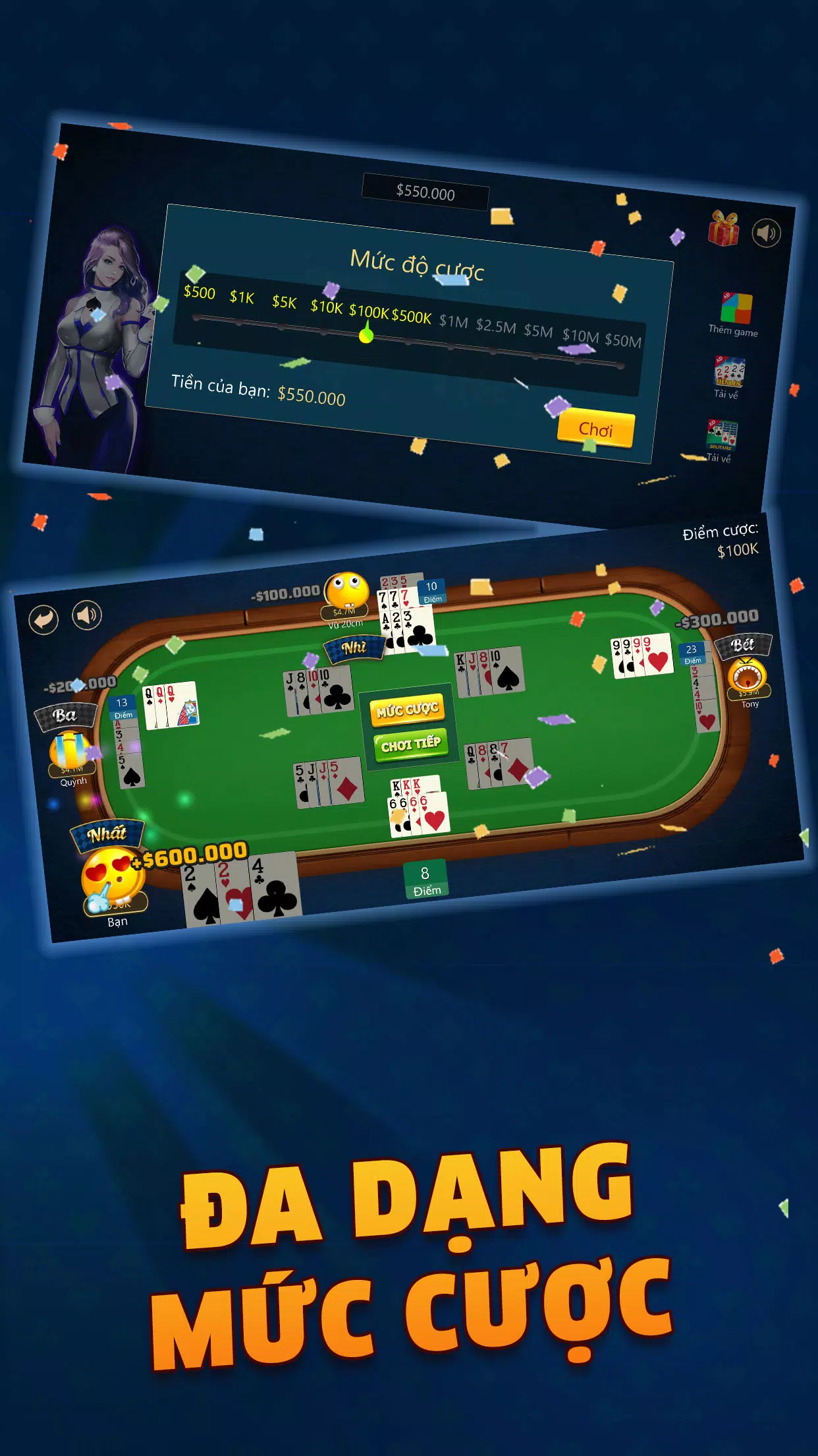 Game bài - Phỏm - Tá Lả - Phom