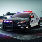 Perminan parkir kereta polis3d ikon