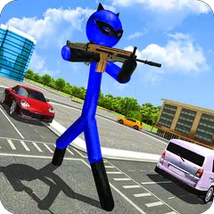 download Super Stickman Hero:Gangster Crime City Battle APK