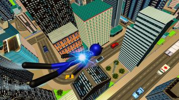 Super Stickman Hero:Gangster Crime City Battle تصوير الشاشة 1