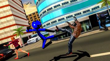 Super Stickman Hero:Gangster Crime City Battle capture d'écran 2