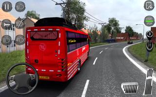 City Coach Bus Parking Jeu 3D Affiche