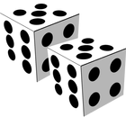 Two Dice: Simple 3D dice-icoon