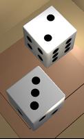 Two Dice: Simple 3D dice-poster