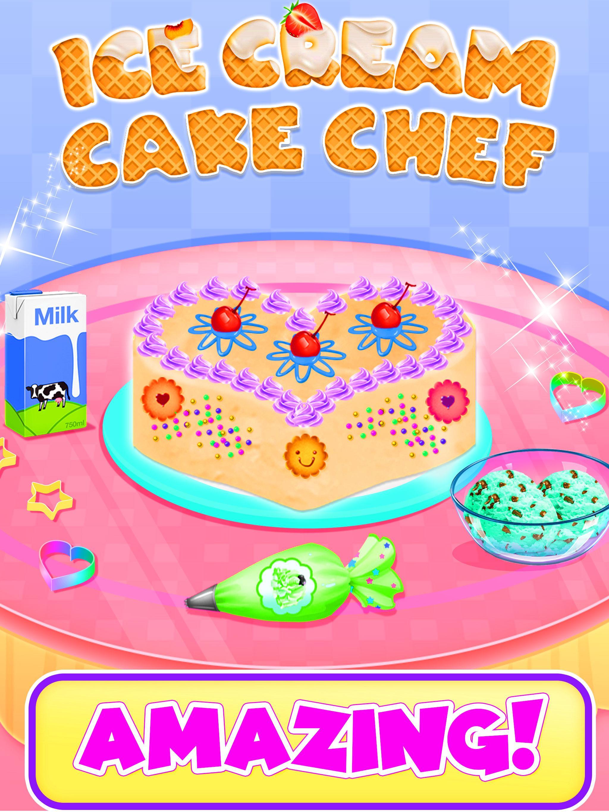 Ice Cream Cake Frozen Dessert Baking Chef For Android Apk Download - birthday cake ice cream hair roblox