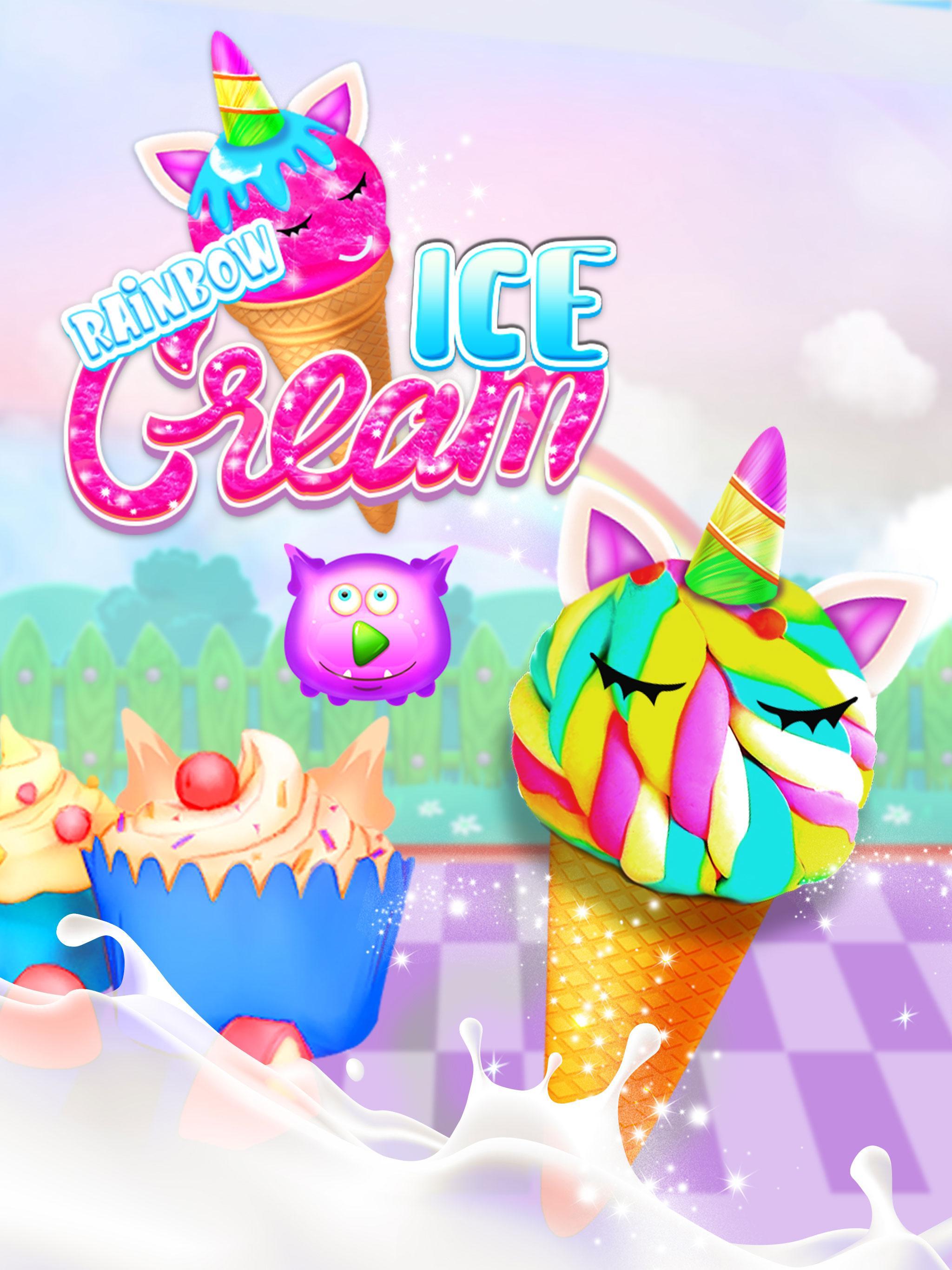 Regenbogen Eis Sahne Gefroren Eis Am Stiel Kuche Fur Android Apk Herunterladen