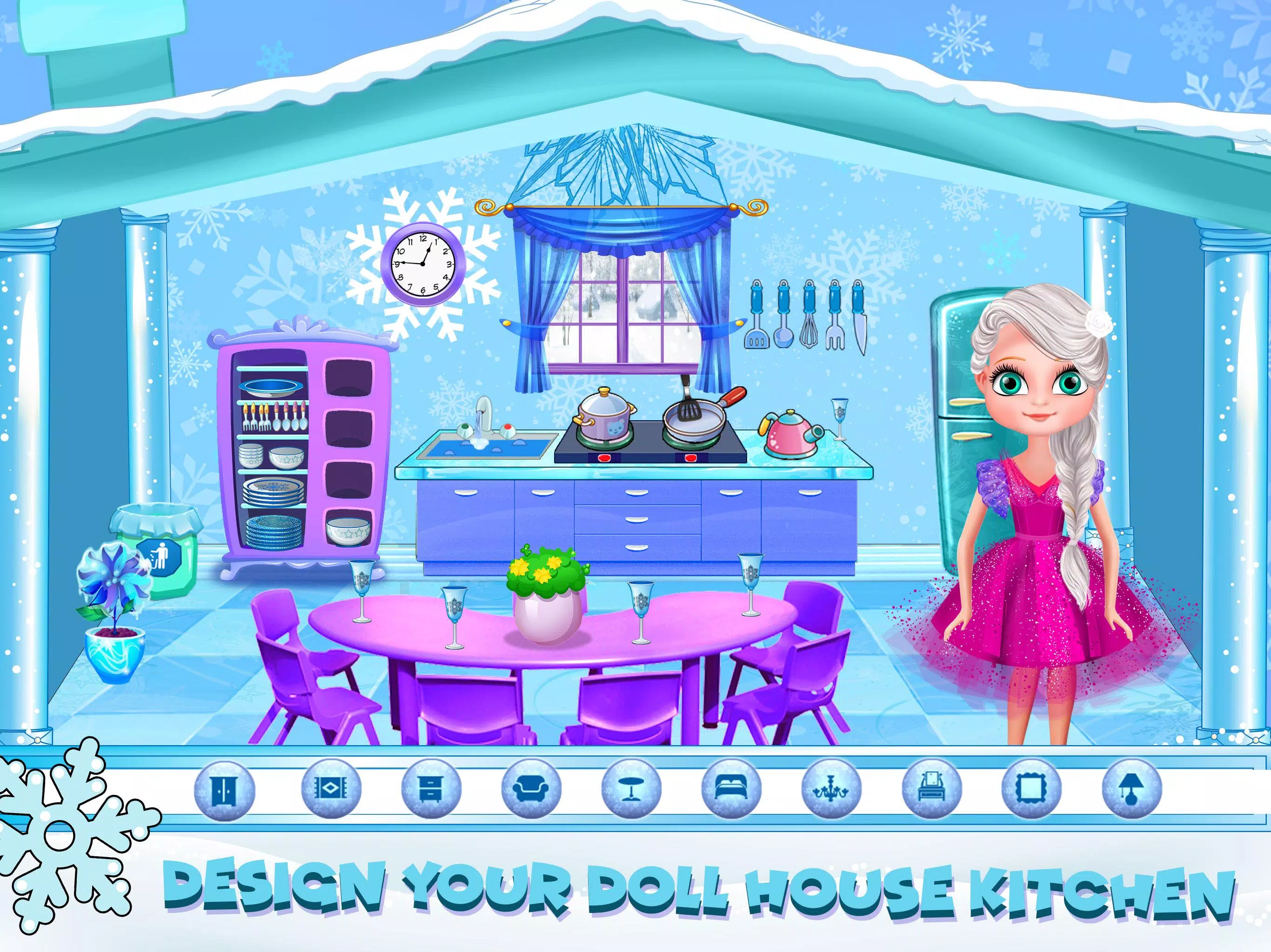 Ice Princess Doll House - Free Play & No Download