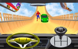 Superhero Mega Ramp Car Stunt captura de pantalla 3