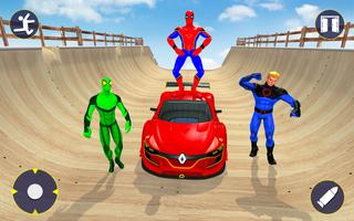 Superhero Mega Ramp Car Stunt Affiche