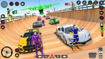 Superhero Mega Ramp Car Stunt Poster