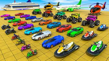 Superhero Mega Ramp Car Stunt captura de pantalla 1
