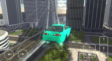 Flying Car Futuristic City পোস্টার