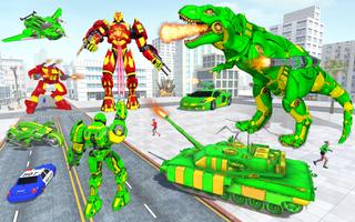 Dino Robot Car Transform Game постер