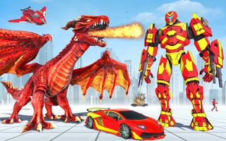 Flying Dragon Robot Car Games ảnh chụp màn hình 1