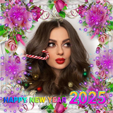 New Year photo frame 2025 Zeichen