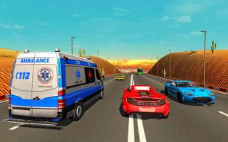 Ambulance Racing Simulator: Car Shooting ภาพหน้าจอ 3