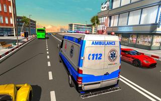 Ambulance Racing Simulator: Car Shooting 截图 1