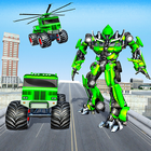 US Army Monster Truck Robot Transforming War 아이콘