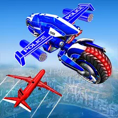 Flying Bike Robot Transforming War APK download