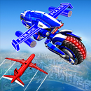 Flying Bike Robot Transforming War APK