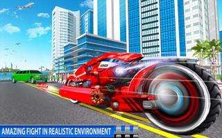 Flying Bike Robot Transforming War تصوير الشاشة 1
